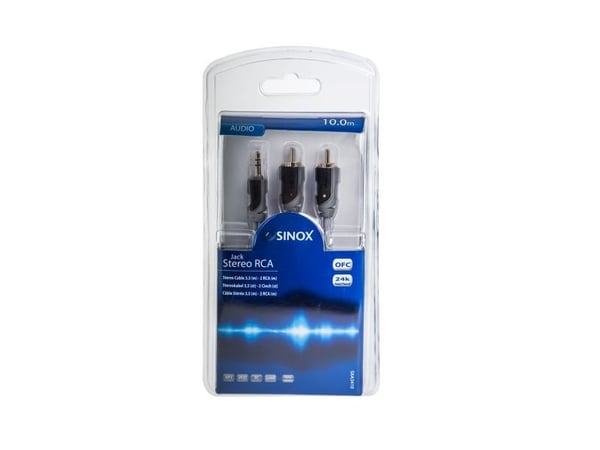 Sinox Plus+ - Audiokapeli - stereo mini-jackstik han til RCA x 2 han - 10 m