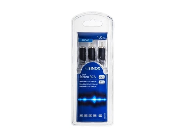 Sinox Plus+ - Audiokapeli - RCA han til stereo mini-jackstik hun - 1 m