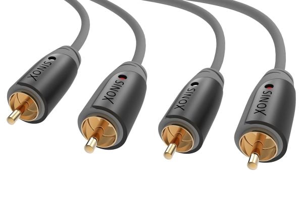 Sinox Plus+ Stereo RCA Cable - Lydkabel - RCA x 2 hann til RCA x 2 hann - 10 m