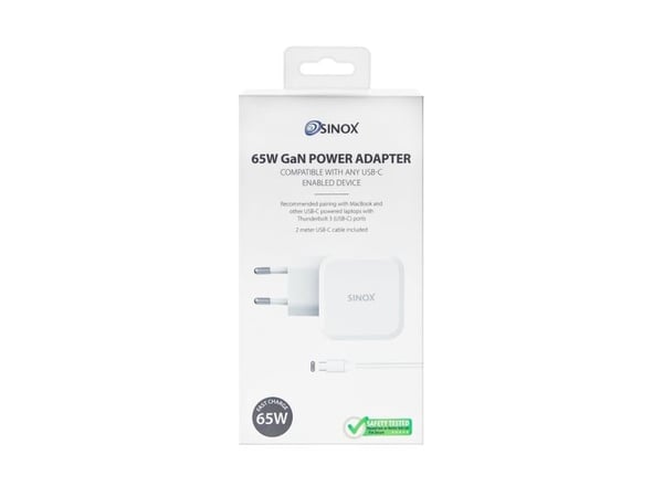 Sinox MagSafe, Innendørs, AC, 20 V, 1 m, Hvit