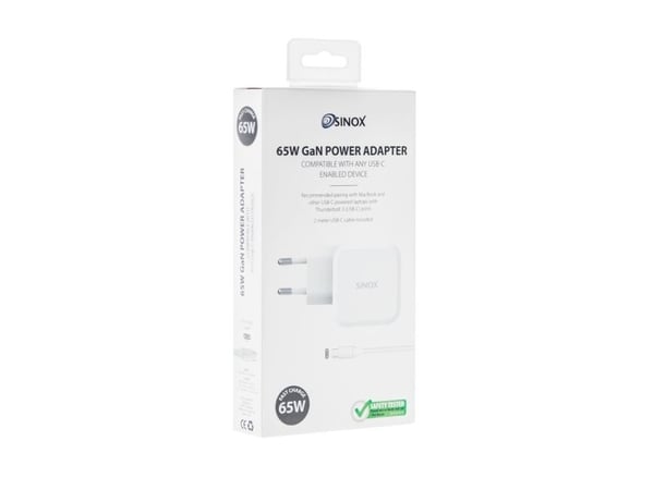 Sinox MagSafe, Innendørs, AC, 20 V, 1 m, Hvit