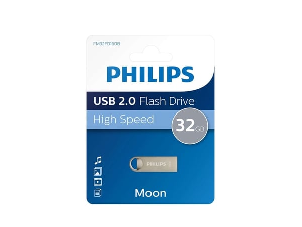 Philips FM32FD160B, 32 GB, USB A-tyyppi, 2.0, Ilman suojusta, 5,4 g, Harmaa
