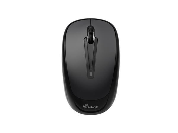 MediaRange MROS216 - Mus - optisk - 3 knapper - trådløs - 2.4 GHz - USB trådløs mottaker - svart