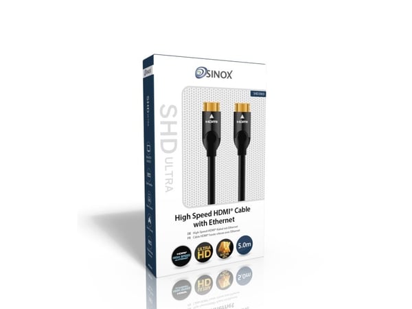 Sinox SHD HDMI™-kabel 4K60Hz+E. 5 m svart