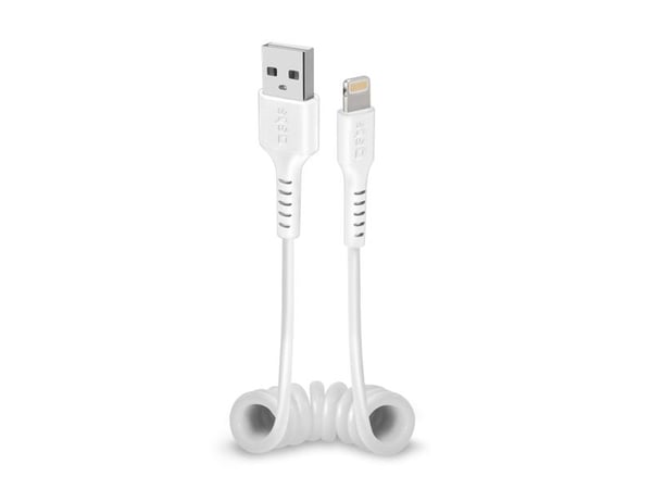 SBS TECABLEUSBIP589SW, Lightning, USB A, Hankjønn, Hankjønn, Hvit, Rett