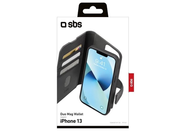 SBS TEBKDETIP13K, Folio, Apple, iPhone 13, 15,5 cm (6.1"), Svart
