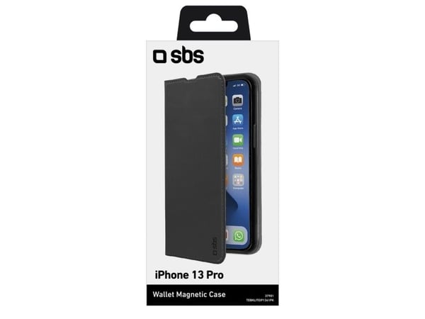 SBS TEBKLITEIP1361PK, Lommebok-etui, Apple, iPhone 13 Pro, Svart