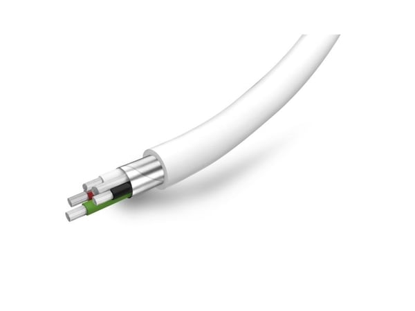 SBS TECABLPOLOTYPECW, 1 m, USB A, USB C, USB 2.0, Valkoinen