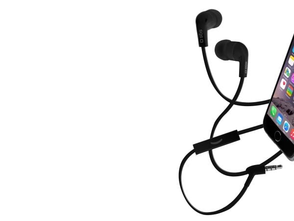 SBS TEFLAT2INEARK, Koblet med ledninger (ikke trådløs), 20 - 20000 Hz, Samtaler/musikk, Hodesett, Sort