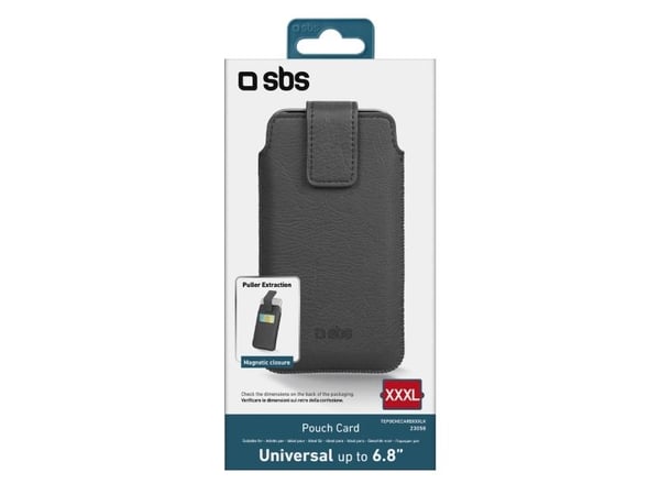 SBS TEPOCHECARDXXXLK, Veske beholder, Alle merker, 80 x 170 mm, 17,3 cm (6.8"), Sort