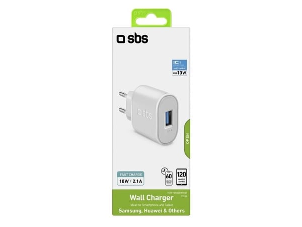 SBS TETR1USB2AWFAST, Sisätila, AC, 5 V, Valkoinen