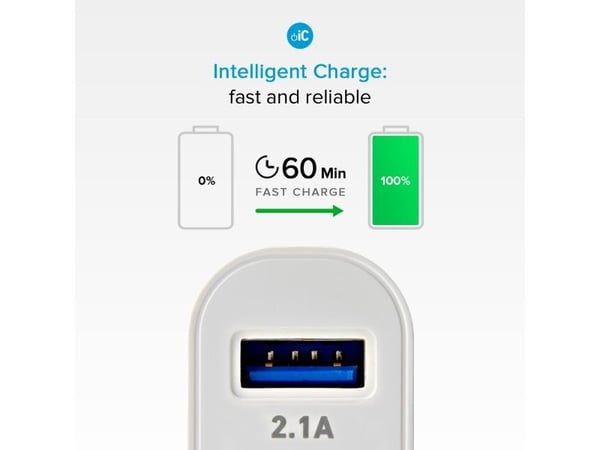 SBS TETR2USB21AWFAST, Sisätila, AC, 5 V, Valkoinen