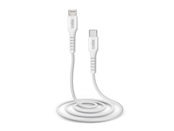 SBS TECABLELIGTC1W, 1 m, Lightning, USB C, Hanstik, Hanstik, Vit