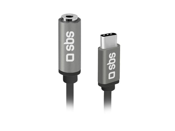 SBS TEADAPTJACKTYCK, Musta, USB C, 3,5 mm, 0,15 m, uros, naaras, nainen