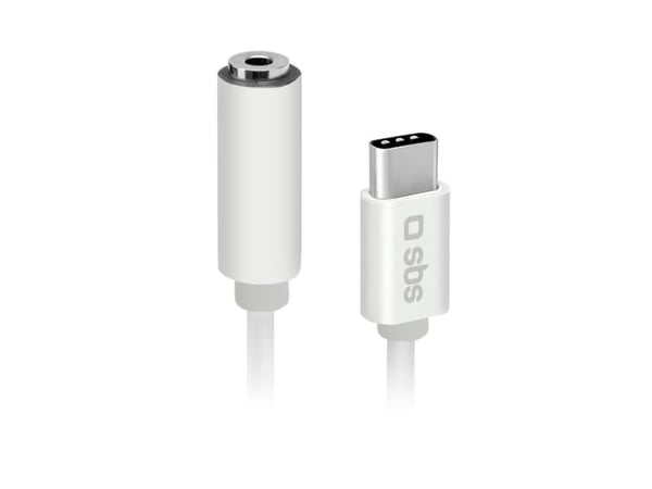 SBS TEINTJACKTYCFMW, Hvit, 3.5mm, USB C, 0,09 m, Hunkjønn, Hankjønn
