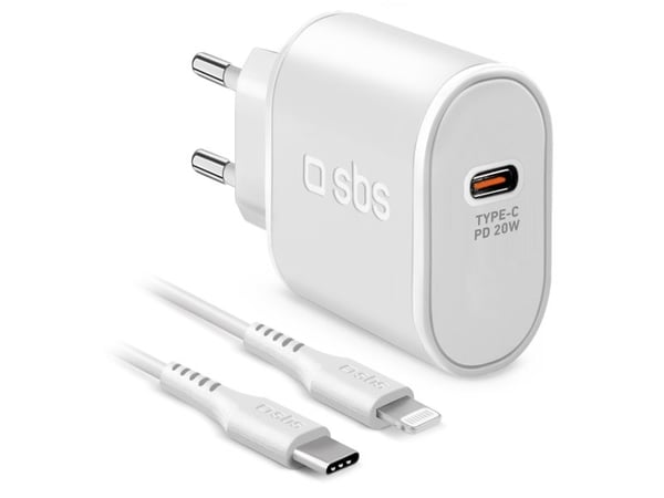 SBS TETRKITPD20LIGW, Sisätila, AC, 1 m, Valkoinen