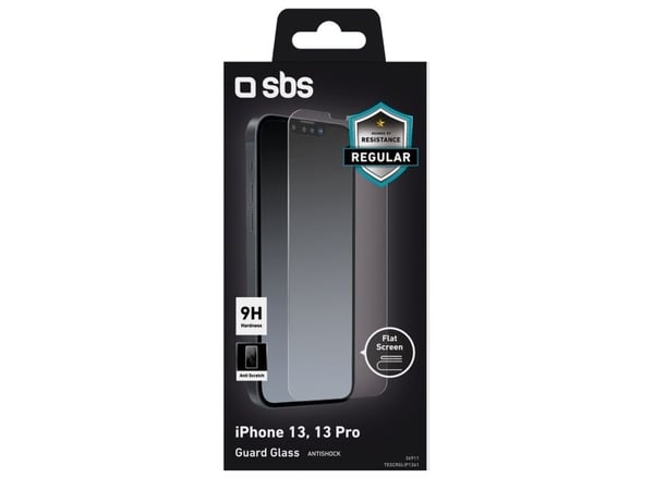 SBS TESCRGLIP1361, Apple, iPhone 13 iPhone 13 Pro, Støtbestandig, Slagbestandig, Ripebestandig, Sjokkresistent, Gjennomsiktig, 1 stykker