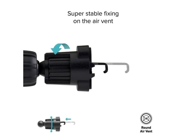 SBS TESUPWIR15SCREW, Mobiltelefon/smarttelefon, Aktiv holder, Bil, Sort