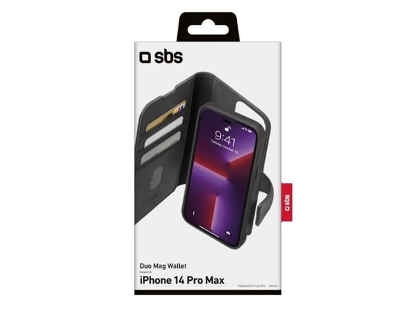 SBS Duo Mag, Folio, Apple, iPhone 14 Pro Max, 17 cm (6.7"), Svart