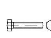 TOOLCRAFT sekskantskrue M12 25 mm utvendig sekskant DIN 961 stål - 100 stk