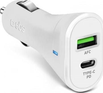 SBS TECRPD20W, Automatisk, Cigarr tändare, 12 V, Vit