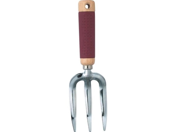 C.K Blumengaffel, modell med 3 tinder, lengde 270 mm, smidd, skaft i hardtre, lengde 270 mm - 1 stk (G5732)