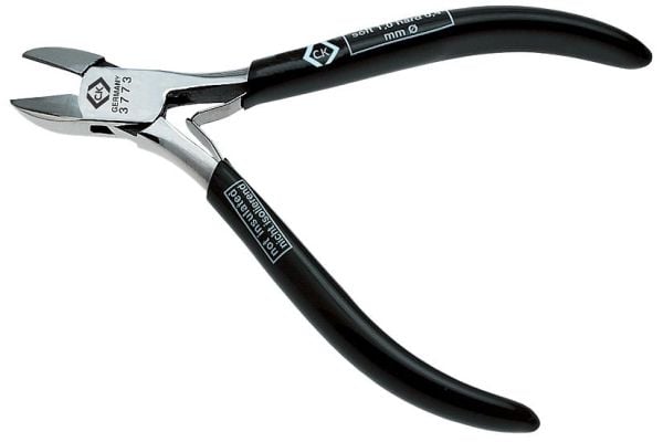C.K Tools T3773, Diagonal tang, Stål, Vinyl, Sort, 115 mm