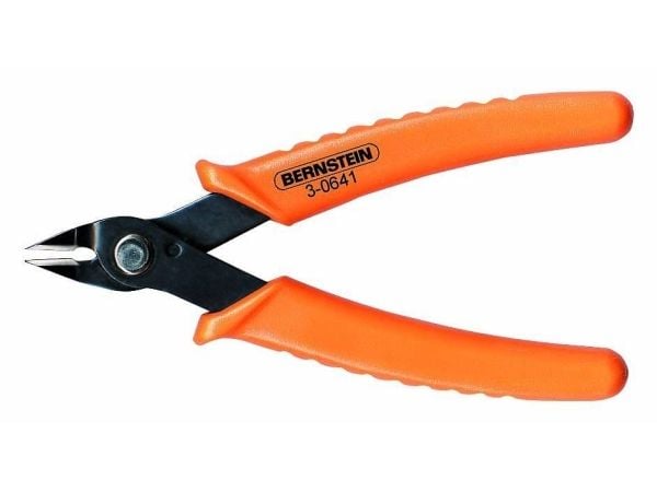 Bernstein 3-0641, Diagonal tang, 1 cm, Stål, Oransje, 135 mm, 70 g