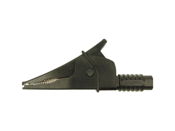 Cliff Croc Clip Turvallisuuskrokotiiliklipsi Liitin 4 mm CAT III 1000 V Musta