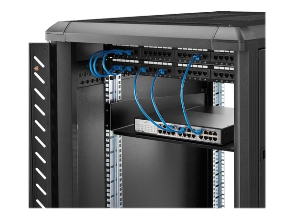 Startech 2U Fixed Server Rack Mount Shelf, 22in Deep Steel Universal Cantilever Tray for 19" AV/Data/Network Equipment Rack with Cage Nuts & Screws...