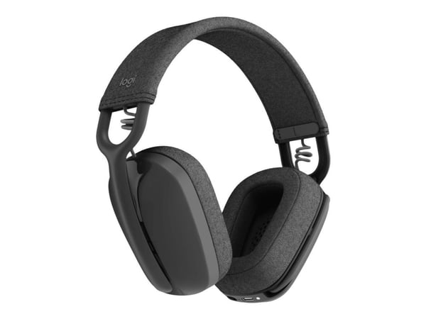 Logitech Zone Vibe Wireless - Headset - fullstorlek - Bluetooth - trådlös - USB-C via Bluetooth-adapter - grafit - Certifierad för Microsoft-teams