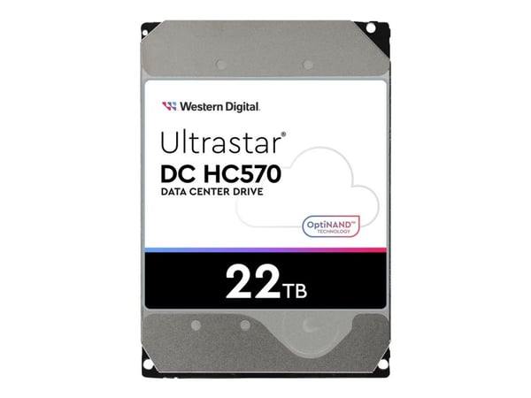 WD Ultrastar DC HC570 - Harddisk - 22 TB - intern - 3.5" - SAS 12Gb/s - 7200 rpm - buffer: 512 MB