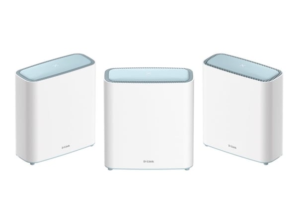 D-Link EAGLE PRO AI M32-3 - Wi-Fi-system - (3 rutere) - inntil 740 kvm - maske 1GbE - Wi-Fi 6 - Dobbeltbånd