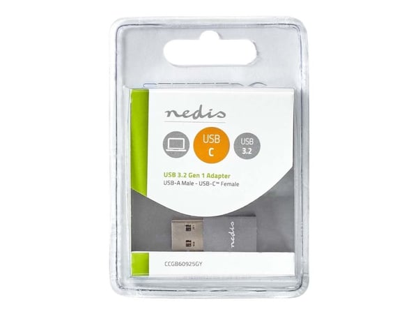 Nedis - USB-sovitin - USB Type A (han) til USB-C (hun) - USB 3.2 Gen 1 - vihreä