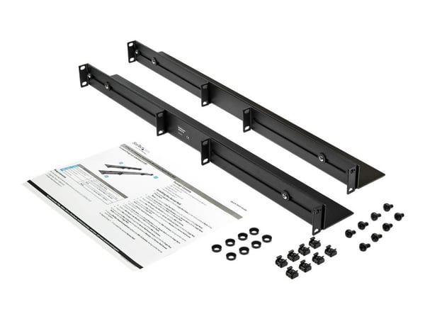 StarTech.com 1U 19 tums rackskenor för servrar, 24-36 tums justerbart djup, Universal 4 Post Rack Mount Rails, Network Equipment/Server/UPS Mountin...