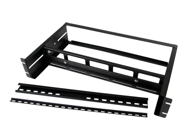 Startech 2U DIN Rail Kit for Standard 19" Rack - Adjustable Depth Rackmount DIN Rail with Top Hat, Mini, G Rails (ADJDINKIT) - Tannstangsett - svar...