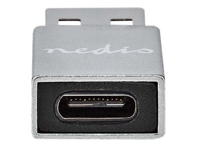 Nedis USB-A Adapter USB 3.2 Gen 1 | USB-A hann | USB-C™-kontakt | 5 Gbps | Forniklet | Svart | eske