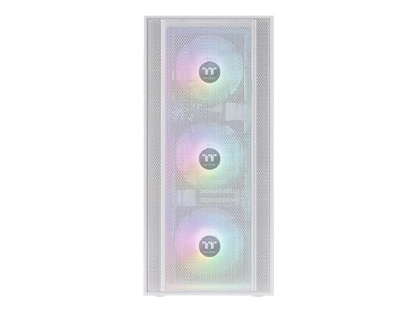Thermaltake H570 TG ARGB Snow - Mid tower - utökad ATX - genomskinlig sidopanel (härdat glas) - ingen strömförsörjning (PS/2) - vit - USB/ljud