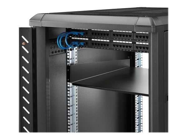 Startech 2U Fixed Server Rack Mount Shelf, 22in Deep Steel Universal Cantilever Tray for 19" AV/Data/Network Equipment Rack with Cage Nuts & Screws...