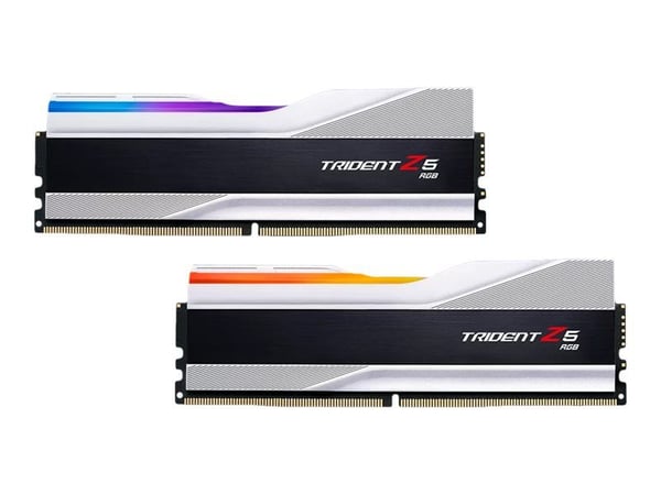 G.Skill Trident Z5 RGB - DDR5 - sett - 32 GB: 2 x 16 GB - DIMM 288-pin - 6800 MHz / PC5-54400 - CL34 - 1.4 V - ikke-bufret - ikke-ECC - metallic sølv G.Skill Trident Z5 RGB - DDR5 - sett - 32 GB: 2 x 16 GB - DIMM 288-pin - 6800 MHz / PC5-54400 - CL34 - 1.4 V - ikke-bufret - ikke-ECC - metallic sølv