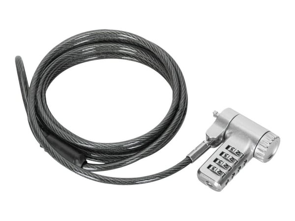 Targus DEFCON - Lås för säkerhetskabel - silver - 2 m