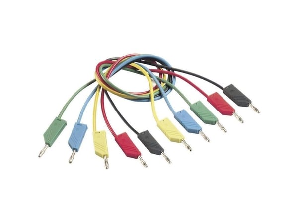 Hirschmann 934060100, Testkabel, Svart, mässing, Koppar, Nickel, CAT I, PVC, IEC61010