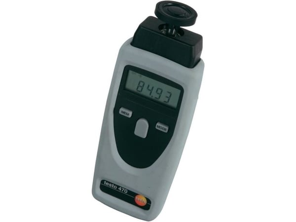 Testo 470, Bærbar, Kontakt, 0,1 - 19999 RPM, Sort, Grå, 0,2%, LCD
