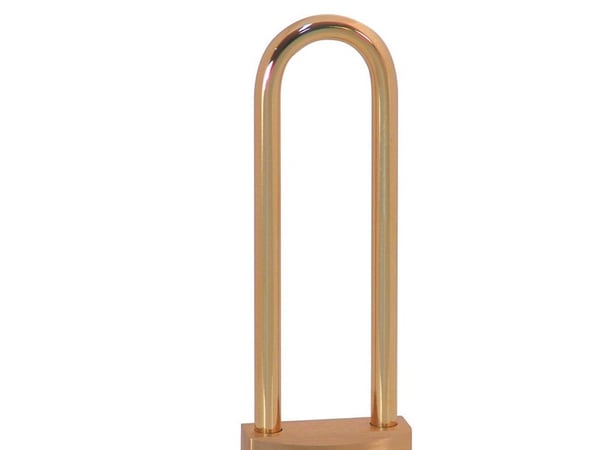 Kasp K12530L70BD hengelås 30 mm - ulike gull/gul nøkkellås