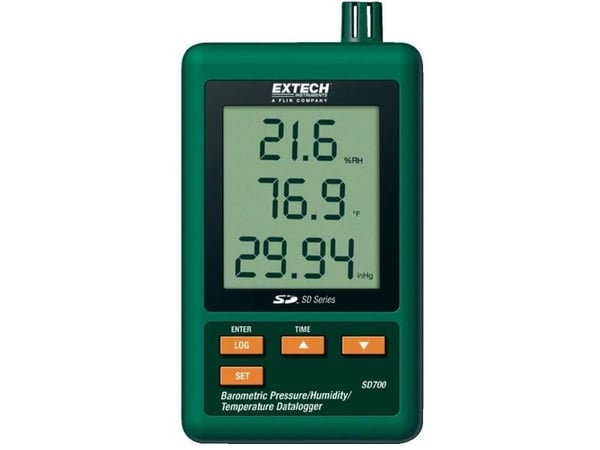 EXTECH SD700 temperatur-, relativ luftfuktighet- og lufttrykksdatalogger, klima/vær-datalogger med 2 (SD700)