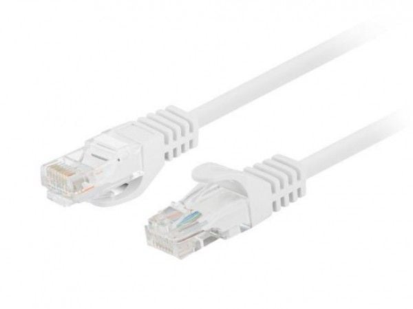 Lanberg - Koblingskabel - RJ-45 (hann) til RJ-45 (hann) - 5.4 mm - UTP - CAT 6 - rund, uten hindringer, flertrådet - hvit, RAL 9010 (en pakke 10)