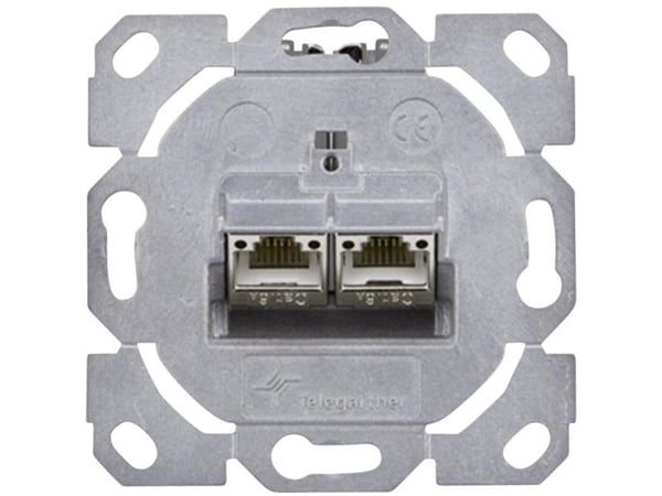 Telegärtner AMJ-S - Pistorasia - RJ-45 X 2 - Kansi, jossa on kaksi aukkoa (J00020A0510)