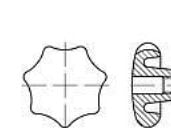TOOLCRAFT stjernegrep 16 mm grått støpejern 138256 (5 stk) TOOLCRAFT stjernegrep 16 mm grått støpejern 138256 (5 stk)