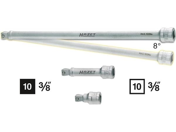 HAZET 8822-10, Uttag, 3/8", Metriska/brittiska, 1 huvuden, 10 mm, 3/8"