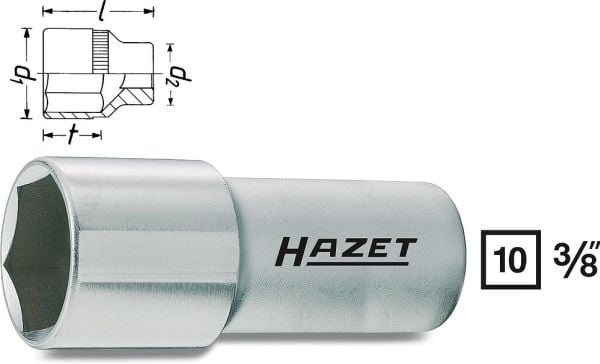 HAZET 880AMGT, Stikkontakt, 3/8", Imperisk, 1 hoder, 5/8", 2,16 cm
